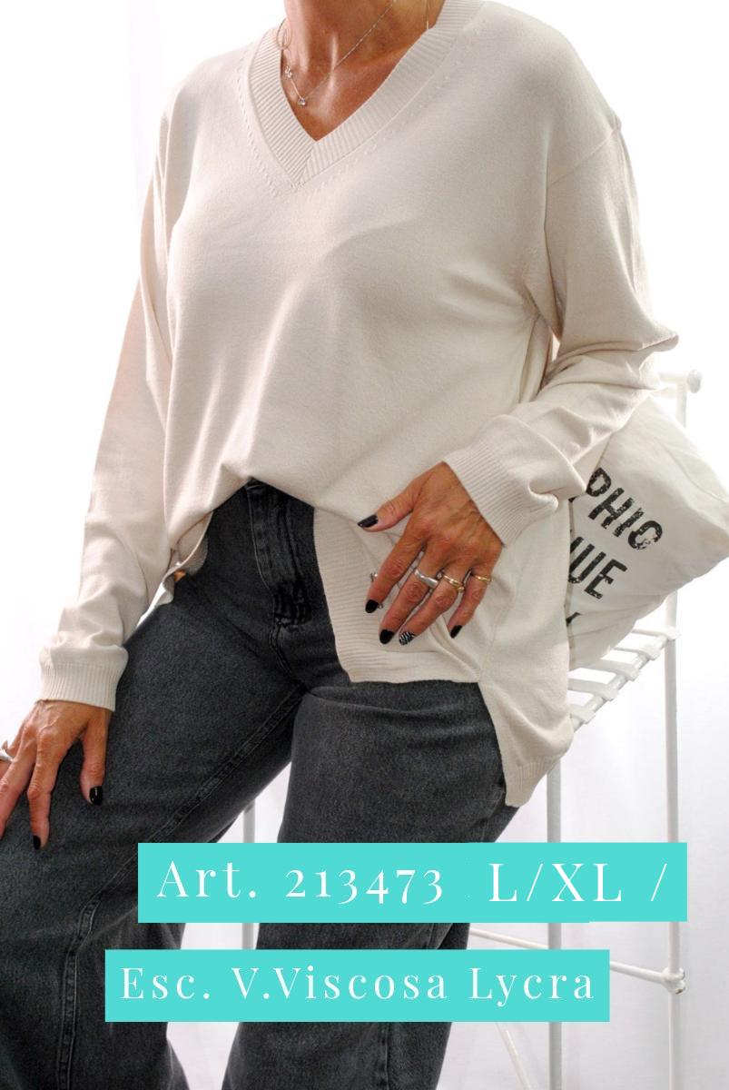 Sweater Viscosa Esc. V Lycra