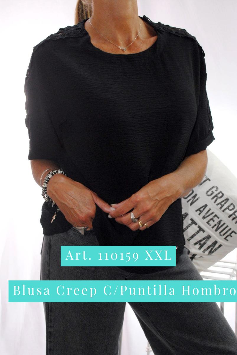 Blusa Creep C / Puntilla Hombro