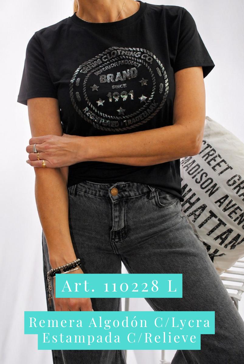 Remera Algodon C / Lycra Estampada